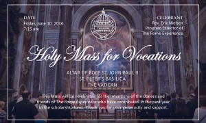 Holy Mass for Vocations 2016